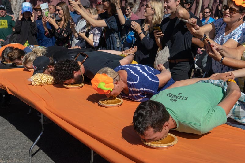 pumpkin pie eating contest is a fan favorite festival activity