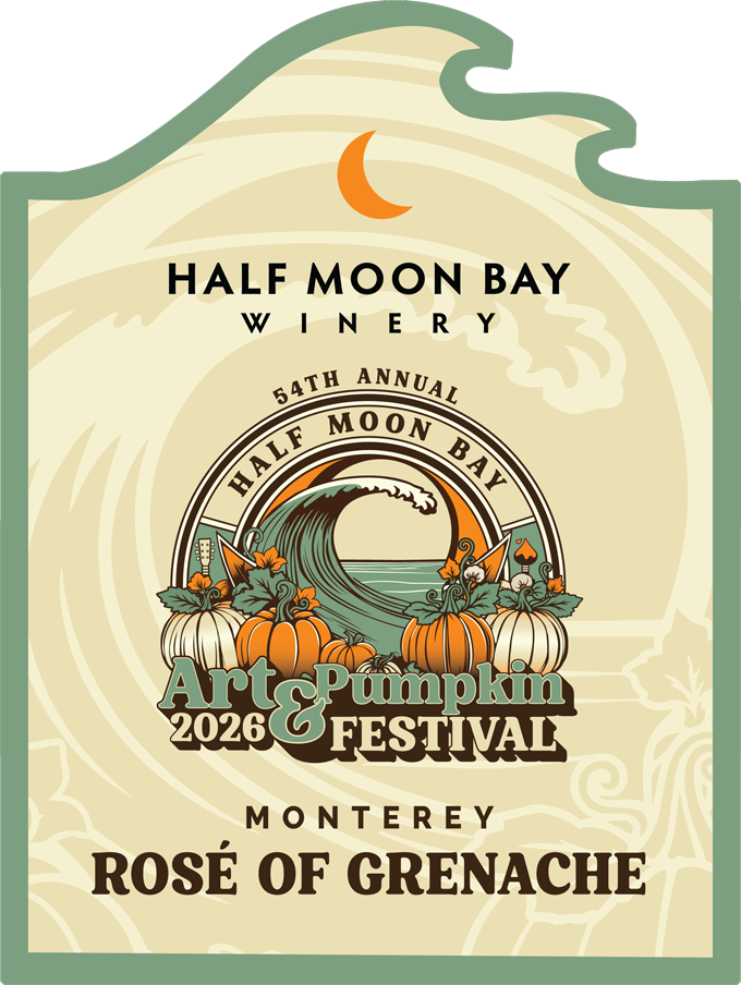 2026 Pumpkin Festival label wine - Monterey Rose of Grenache from Half Moon Bay Winery