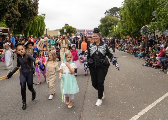 Costume Contest Participants Walk in Parade