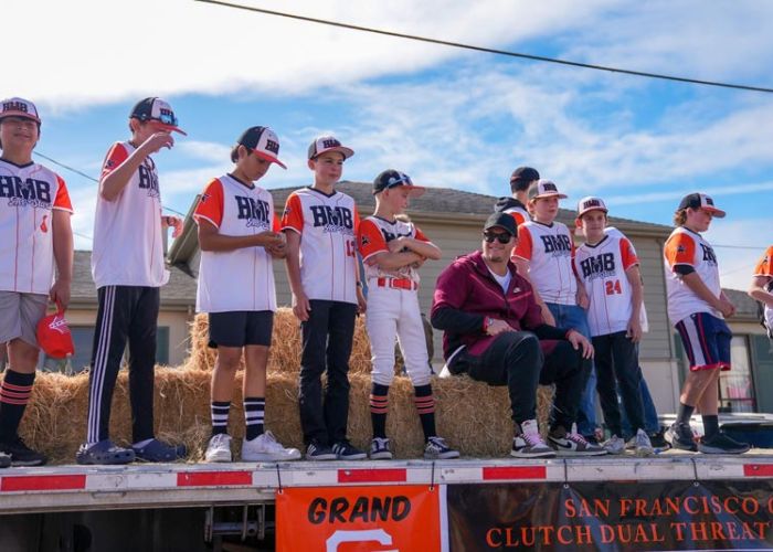 HMB All Stars Baseball Team with Parade Grand Marshal